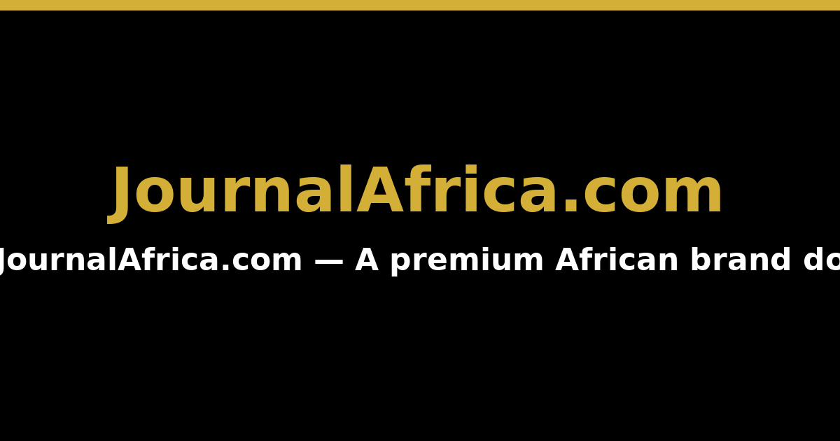 Own JournalAfrica.com — A premium African brand domain